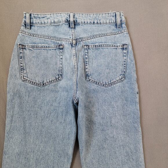 Collusion Jeans X005 28X32 Acid Wash High Rise Tapered Chewed Hem Straight - Picture 11 of 14